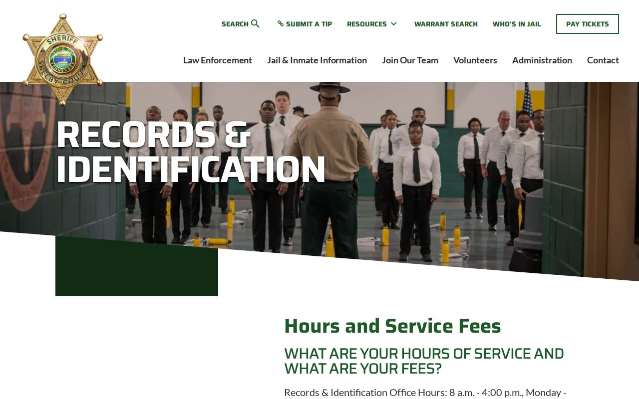Shelby County release record verification procedure
