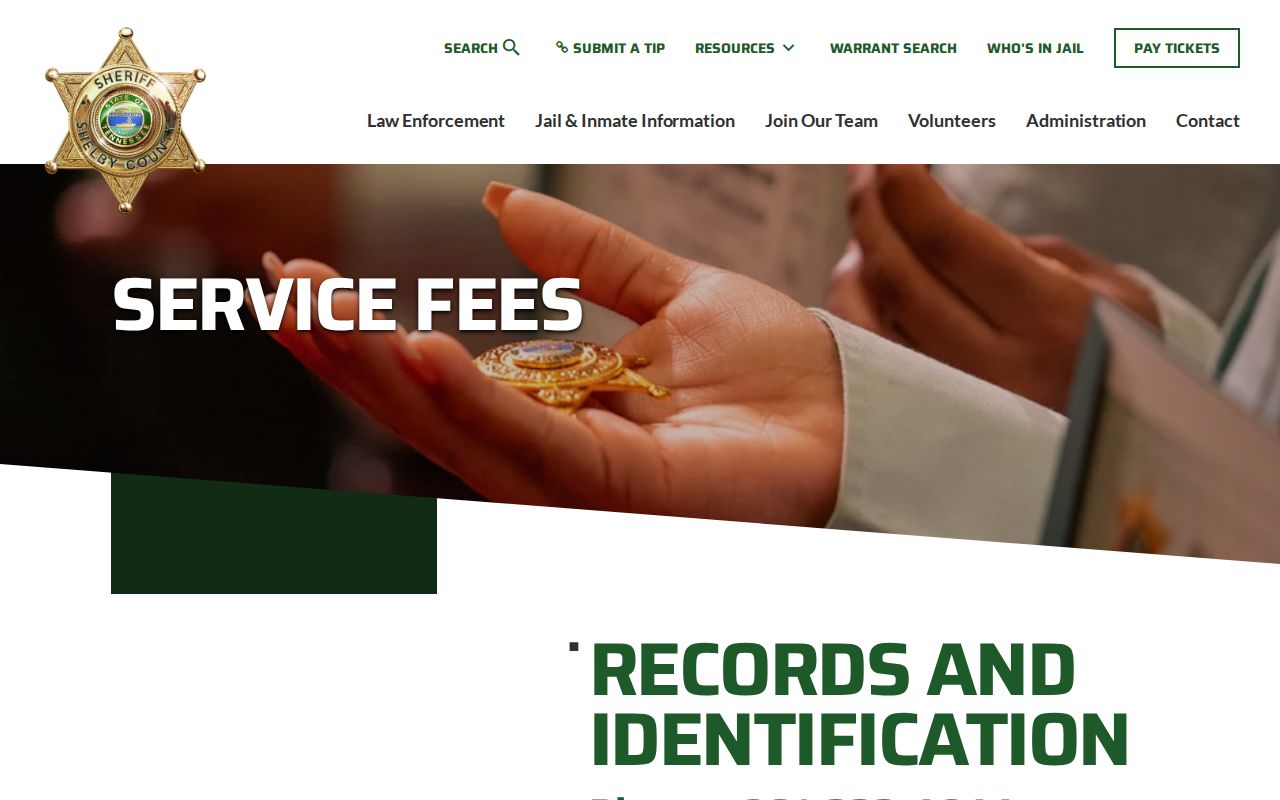 Shelby County 24-hour release verification fee information